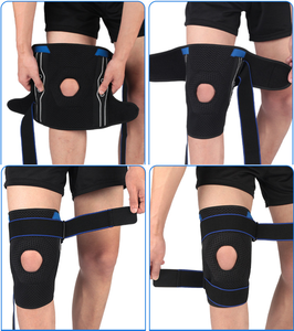 Genouillère de sport en néoprène et silicone antidérapante avec gel de compression pour la course à pied et l'haltérophilie - Product Image 6