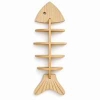 Étagère murale en bois minimaliste personnalisée à 4 niveaux, sans perçage, adhésive, pour le rangement et la présentation dans la chambre et le salon