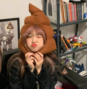 Copricapo di <span class=keywords><strong>cacca</strong></span> strano-simpatico copricapo grande stile cartone animato-peluche-popolare oggetto di scena selfie online - Product Image 6