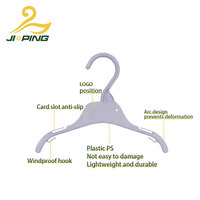 Cintre pour enfants en plastique blanc monocouche de 22 cm, moderne, écologique, avec un design antidérapant et résistant au vent