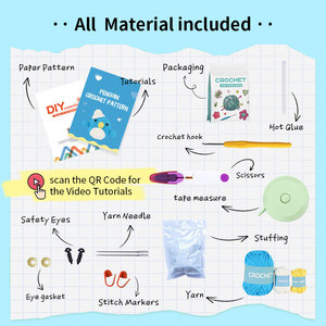 Kit de <span class=keywords><strong>crochet</strong></span> pour débutants, pingouin animal, très vendu, avec fil <span class=keywords><strong>facile</strong></span> à utiliser, kit de <span class=keywords><strong>crochet</strong></span> DIY pour débutants - Product Image 3
