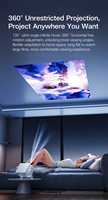 Mini projecteur intelligent C8pro Android 9 4K 1080P LCD LED avec mise au point automatique, 550 lumens, 3D, haut-parleurs intégrés, portable, pour les affaires et l'éducation