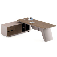 Poste de travail de bureau moderne PDG exécutif luxe en forme de l bureaux pour chambre Table Base Photos Meubles design