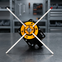 Interrupteur rotatif PLC jaune et noir avec communication Modbus 240V, conception à quatre tiges métalliques croisées pour applications sur rail C
