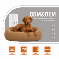 Luxuriöses Beruhigendes Orthopädisches Hundebett aus Cord-Fleece mit Memory-Schaum, Ovales Sofa mit Erhöhtem Rand für Marken-Sonderanfertigungen Großhandel