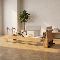 OEM Lit de Pilates Reformer multifonctionnel en chêne, couleur personnalisée, avec ressorts Music-Wire, pour usage domestique et en salle de sport