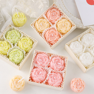 Juego de Caja de Regalo con Velas Aromáticas de Peonía y Rosa, Vela de Aromaterapia como Recuerdo para Días Festivos, Regalo de Aniversario - Product Image 5