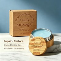 Baume à cuticules SAGALAGA 30g, hydratation intense pour les ongles et les cuticules, soin longue durée, beurre de karité, huile de jojoba, soin des ongles