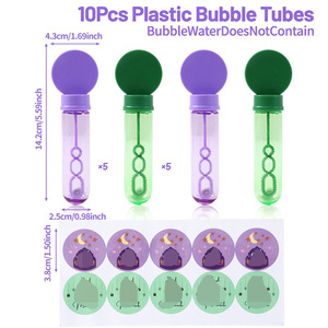 DAMAI 10PCS Plastic <b>Bubble</b> <b>Tubes</b> <b>Bubble</b> Blowing Set Ramadan Eid Party Decoration Event Favor Toy - Product Image 2