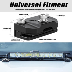 Soporte Universal de Aluminio para Montaje de Faros en Capó de Motor para Camiones, SUVs y Automóviles - Product Image 5
