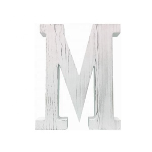 Números y Letras Grandes de Madera, Alfabeto en Madera con Acabado Desgastado en Blanco, Letras Árabes de Madera, Letras de Madera Independientes para Manualidades - Product Image 6