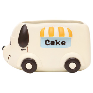 Quatre Styles Mignons Pots à Fleurs Personnalisables en Forme de Bus de Fête, d'Animaux de Dessin Animé Guérisseurs, avec Trous de Drainage et Bouchons en Caoutchouc - Product Image 5