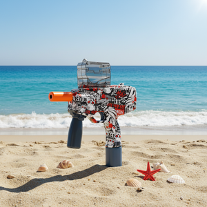 Pistolet à billes électriques <span class=keywords><strong>MP9</strong></span> pour l'extérieur, style garçon, jouet de tir <span class=keywords><strong>Airsoft</strong></span>, en plastique, alimenté par piles, jouet électronique - Product Image 4