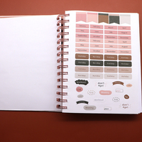 Carnet de notes/agenda A5 rose à spirale, personnalisé avec logo, pour objectifs hebdomadaires et mensuels, planificateur de manifestation, prix usine
