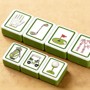 Fichas de Mahjong Americanas de Acrílico Verde con Diseño Temático de Golf, Personalizadas con Logotipo, de Lujo, para Deportes al Aire Libre y Entretenimiento - Product Image 2