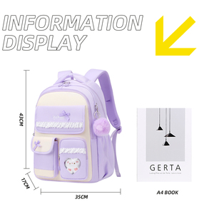 Sacs d'école pour filles avec un magnifique design en dentelle, directement de l'usine, avec de nombreuses poches et une pochette pour bagages - Product Image 3