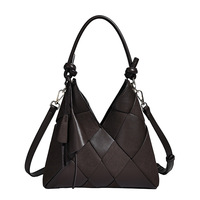 Sac seau de luxe patchwork tissé à la main grande capacité 2025 Nouvelle Arrivée Haut de gamme Polyvalent Épaule Polyester Magnétique