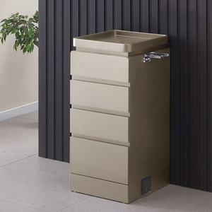 Wss 2025 Meubles de salon de coiffure Sober Barber Shop Stations, armoire d'usine avec tiroir pour la coupe de cheveux, armoire de barbier - Product Image 3