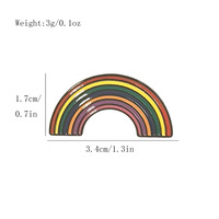 Broche en émail souple LGBT personnalisée en usine, pour vêtements et sacs, motifs Paix et Amour, anneau arc-en-ciel