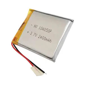 104050 3.7v 2400mah LiPO电池可用于跟踪器和加热手套