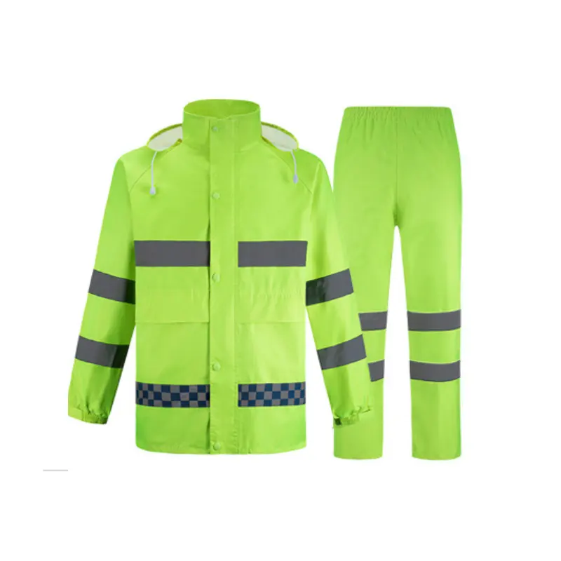 Rain coat suit adult man women Raincoat outdoor fishing jacket reflective split coat manufacturer direct jacket pant set