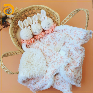 Jouet Lapin en Crochet, <span class=keywords><strong>Doudou</strong></span> Bébé en Mousseline, Couverture de Sommeil Personnalisée <span class=keywords><strong>pour</strong></span> Cadeau - Product Image 4