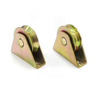 Roulettes de porte coulissante en acier à roulement unique en forme de U/V/Y, design moderne, roue de portail à poulie pour usage en entrepôt