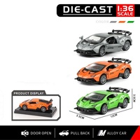 Model Mobil Supercar Diecast 1:36 dengan Stand Putar 360 Derajat, 80 Buah Mobil Sport Alloy dengan Pintu Bisa Dibuka dan Sistem Tarik Mundur dalam Kotak Akrilik