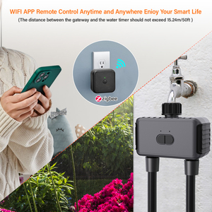 Zigbee Temporizador de Aspersor de Jardín Inteligente, Sistema de Riego Automático de Doble Zona, Ahorro de Agua, Aplicación Tuya, Control IPX5 Impermeable - Product Image 6