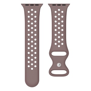 สำหรับ Apple Watch Series 1-8 38มม. 40มม. 42มม. 44มม. <span class=keywords><strong>SE</strong></span> 8-Shape สายนาฬิกาซิลิโคนแนวสปอร์ตระบายอากาศสีทึบ - Product Image 3