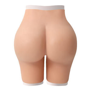 Ensemble de sous-vêtements en silicone simulant une prothèse mammaire féminine Pantalon d'amélioration des fesses en silicone à l'entrejambe ouvert - Product Image 6