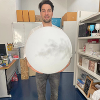 Nouvelle Arrivée Rechargeable Or Blanc Couleur Décoratif Lune Veilleuse Lampe Dia 60cm 80cm Extérieur Led Grande Grande Boule Lumineuse