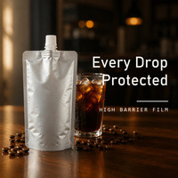 Pochette Doypack en aluminium avec bec verseur pour sirop de miel, 250 ml, 500 ml, avec bouchon en PP de qualité alimentaire, anti-fuite, impression personnalisée