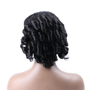 Cheveux humains vietnamiens à 150% de densité pour perruque à dentelle frontale, dentelle HD 4x4, cheveux Remy, longueur longue, noir, coiffure printemps, vente en gros - Product Image 3