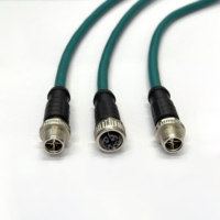 Câble réseau Ethernet en cuivre haute vitesse M12 8 broches X-Code vers RJ45 Cat6, PVC, usage industriel pour les systèmes de caméras IP CCTV