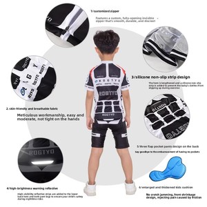 Maillot de Ciclismo Personalizado para Niños y Adolescentes, Transpirable, Ecológico, de Secado Rápido, con Dibujos Animados, ODM, Ropa y Equipamiento para Ciclismo de Carretera Juvenil - Product Image 6
