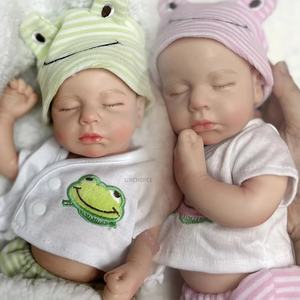 Muñeca Bebé <span class=keywords><strong>Reborn</strong></span> de Silicona Flexible, Niña, Boca Abierta, Hecha a Mano, Piel 3D con Venas Visibles, Cuerpo Completo de Silicona Sólida para Niños - Product Image 2