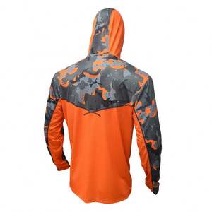 Desain Baru Kaos Pria HUK UPF 50+ dengan Tudung dan Pelindung Wajah untuk Memancing dan Berburu - Product Image 5