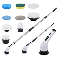 Brosse de nettoyage électrique multifonctionnelle pour salle de bain, brosse rotative électrique, brosse de nettoyage domestique 7 en 1 et 9 en 1