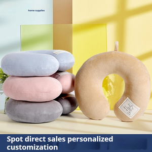 Hot Selling <span class=keywords><strong>Creative</strong></span> PP Baumwolle <span class=keywords><strong>U</strong></span>-förmiges Reise-Nacken kissen Super weiches Büro-Nickerchen-Kissen Einfarbige Funktions kissen Position ierer
