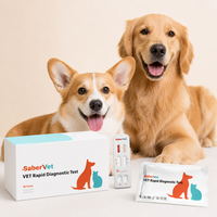 Kit de test rapide Sabervet CDV CPV Ab Combo pour la détection des anticorps du parvovirus et de la maladie de Carré chez le chien - Test de diagnostic vétérinaire pour chiens et animaux de compagnie