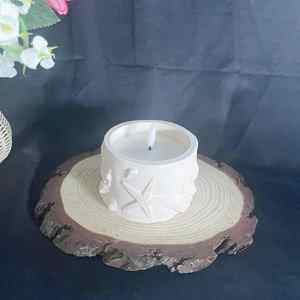 Organismes marins nordiques (avec étoile de mer, méduse, coquillages) Motif <span class=keywords><strong>biologique</strong></span> LED Ciment Bougies électroniques 3D - Product Image 6