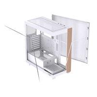 Lovingcool Casing komputer Desktop PC Aluminium, Casing Game komputer pilar kayu putih Atx Matx Populer