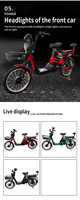 Vélo électrique urbain 1000W 48V 1200Wh Batterie au lithium 3 vitesses Cadre en acier Suspension avant Affichage LCD Freins à tambour Jusqu'à 60 km d'autonomie