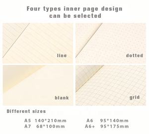 Carnets de notes minimalistes en cuir PU à couverture souple, format A5, A6, A7, avec logo personnalisé, pour promotion d'entreprise – Vente en gros - Product Image 6