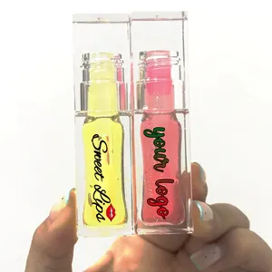 Großer Stick Röhren leere Lippenölflasche Eigenmarke leere Lipgloss-Röhren Großer Unbekannte Fuß dicke Bürste Lipgloss-Flaschen