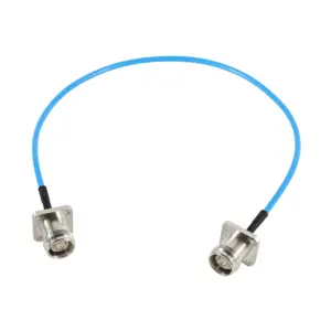 4.3/10 Female 25.4mm SQ Flange rf coaxial Connector 500 mm antenna electrical .141" Semi-flexible jumper Cable Assembly