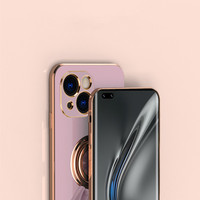 Étui de téléphone en TPU électro-plaqué de haute qualité, design tendance, antichoc, étanche, pour 16 Pro Max, avec support magnétique pour anneau, astronaute