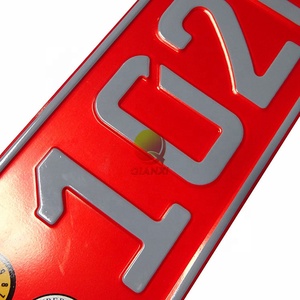 Placas <span class=keywords><strong>de</strong></span> <span class=keywords><strong>matrícula</strong></span> <span class=keywords><strong>de</strong></span> Número <span class=keywords><strong>de</strong></span> coche <span class=keywords><strong>de</strong></span> vehículo motocicleta reflectante en relieve personal personalizado - Product Image 4