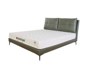 Moderno lusso doppio <span class=keywords><strong>letto</strong></span> telaio in <span class=keywords><strong>legno</strong></span> massello con testiera imbottita comodo stile in vera pelle <span class=keywords><strong>letto</strong></span> - Product Image 4